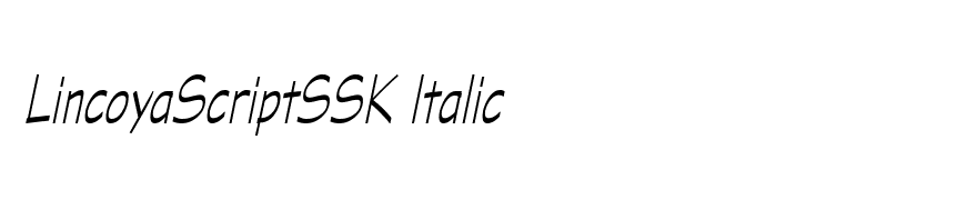 LincoyaScriptSSK Italic