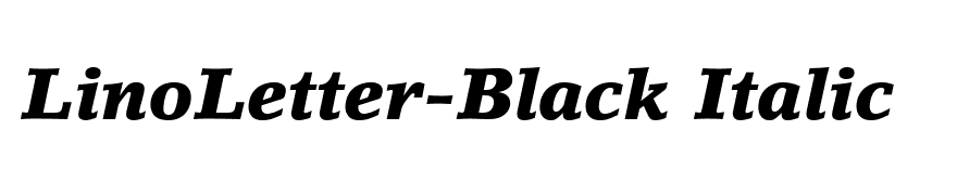 LinoLetter-Black Italic