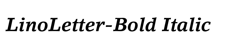 LinoLetter-Bold Italic