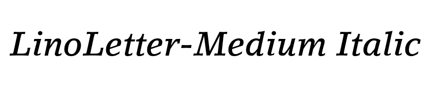 LinoLetter-Medium Italic