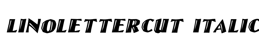 LinoLetterCut Italic