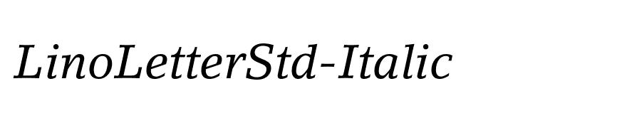 LinoLetterStd-Italic