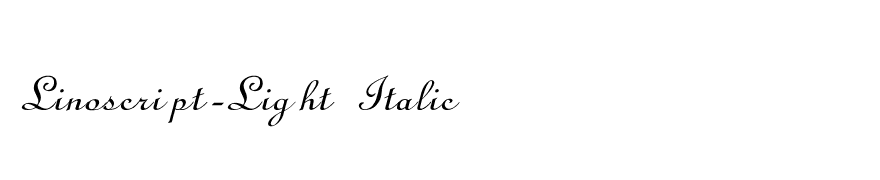 Linoscript-Light Italic
