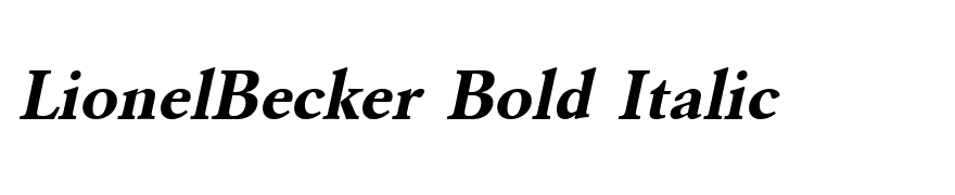 LionelBecker Bold Italic