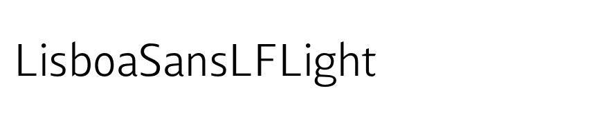 LisboaSansLFLight