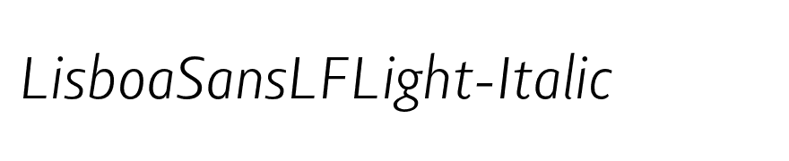 LisboaSansLFLight-Italic