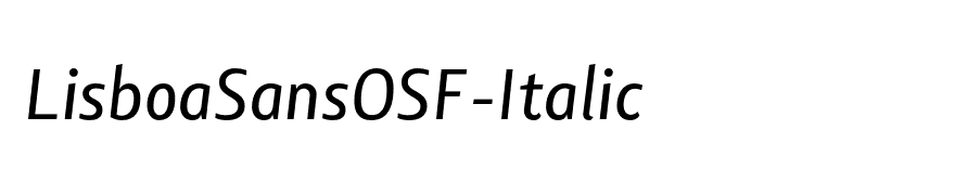 LisboaSansOSF-Italic