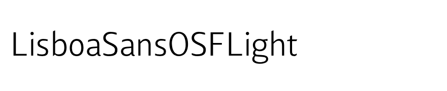 LisboaSansOSFLight