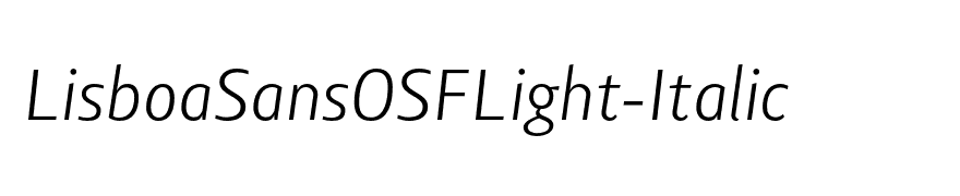 LisboaSansOSFLight-Italic
