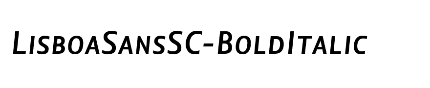 LisboaSansSC-BoldItalic