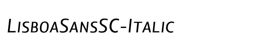 LisboaSansSC-Italic
