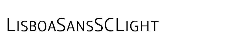 LisboaSansSCLight