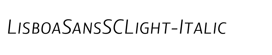 LisboaSansSCLight-Italic