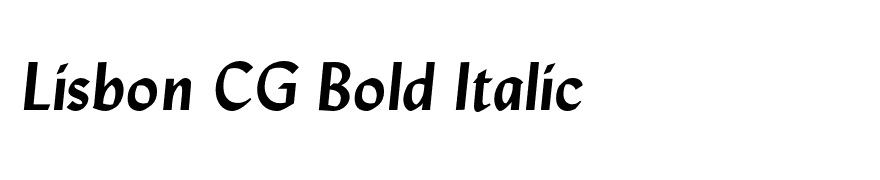 Lisbon CG Bold Italic