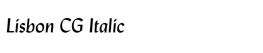 Lisbon CG Italic