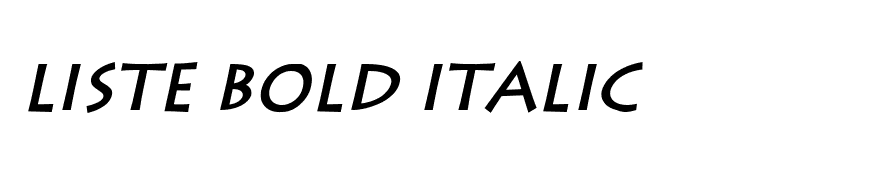 Liste Bold Italic