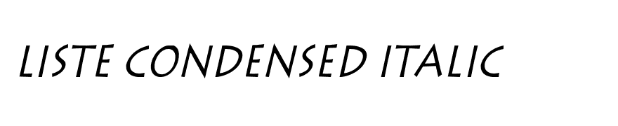 Liste Condensed Italic