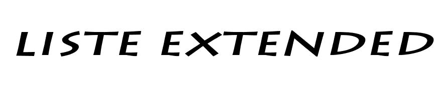 Liste Extended Bold Italic