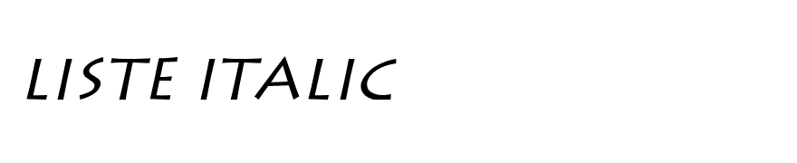 Liste Italic