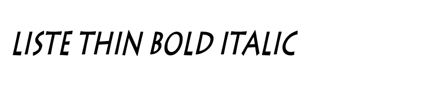 Liste Thin Bold Italic