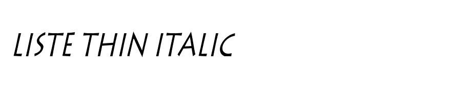 Liste Thin Italic