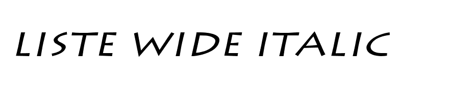 Liste Wide Italic