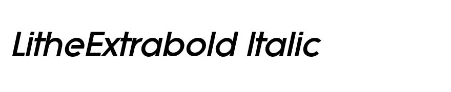LitheExtrabold Italic