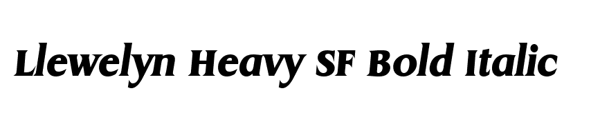 Llewelyn Heavy SF Bold Italic