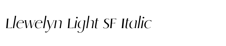Llewelyn Light SF Italic