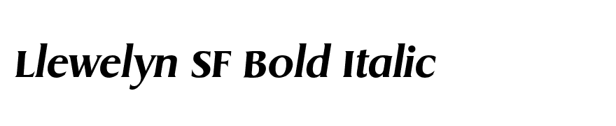 Llewelyn SF Bold Italic