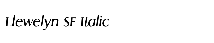 Llewelyn SF Italic