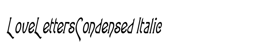 LoveLettersCondensed Italic