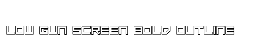 Low Gun Screen Bold Outline