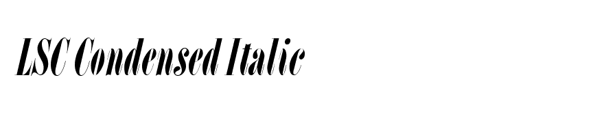 LSC Condensed Italic