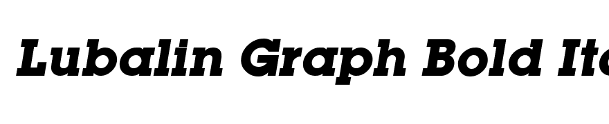 Lubalin Graph Bold Italic