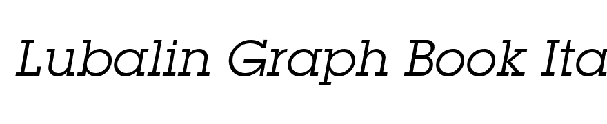 Lubalin Graph Book Italic