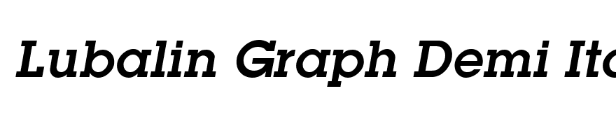 Lubalin Graph Demi Italic
