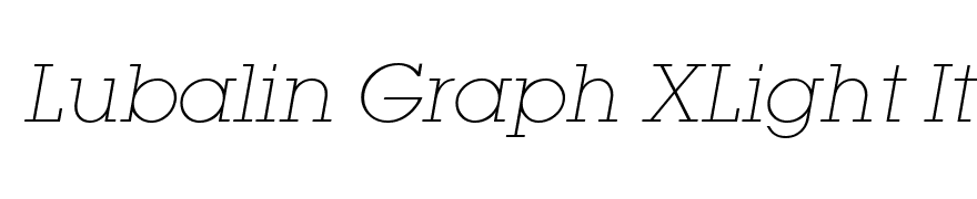 Lubalin Graph XLight Italic