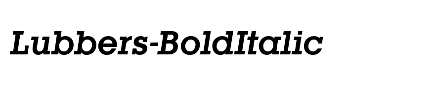 Lubbers-BoldItalic