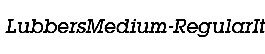 LubbersMedium-RegularItalic