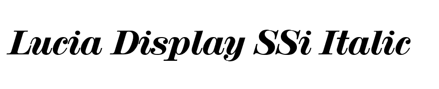 Lucia Display SSi Italic
