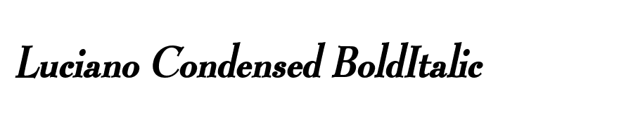 Luciano Condensed BoldItalic