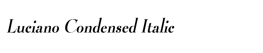 Luciano Condensed Italic