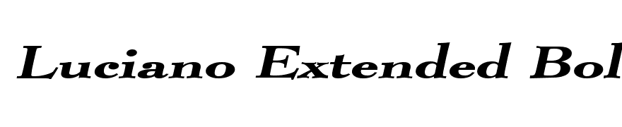 Luciano Extended BoldItalic