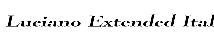 Luciano Extended Italic