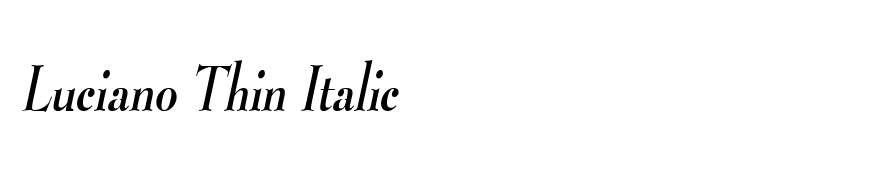 Luciano Thin Italic