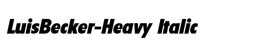 LuisBecker-Heavy Italic