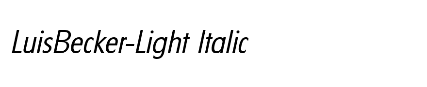 LuisBecker-Light Italic