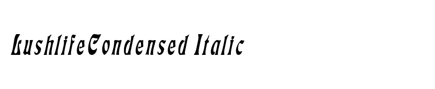 LushlifeCondensed Italic