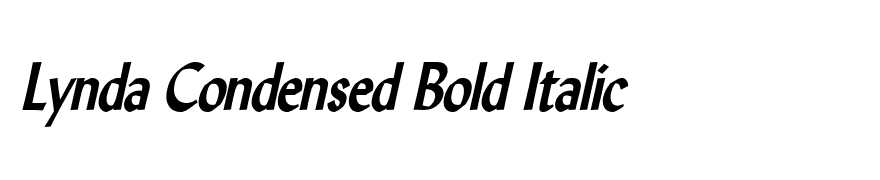 Lynda Condensed Bold Italic